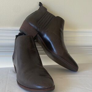 Michael Kors Dark Brown Leather Ankle Booties
